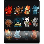 Pixxa Model 1 Kedi Sınıfları Dnd Frp Rpg Role Playing Bilek Destekli Mouse Pad