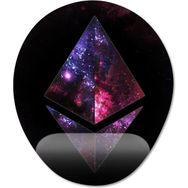 Pixxa Model -1 Oval Etherium Eteryum Crypto Currency Bilek Destekli Mouse Pad