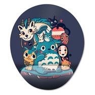 Pixxa Model 1 Oval Ghibli Totoro Spirited Away Kiki Miyazaki Bilek Destekli Mouse Pad