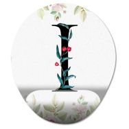 Pixxa Model 1 Oval I Harfi - Çiçekli Harf Bilek Destekli Mouse Pad