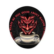 Pixxa Model 1 Oval Kahve Coffee Makes Me Feel Good About Hating Everyone Bilek Destekli Mouse Pad