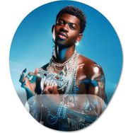 Pixxa Model -1 Oval Lil Nas X Bilek Destekli Mouse Pad