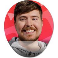 Pixxa Model -1 Oval Mr. Beast Bilek Destekli Mouse Pad