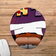 Pixxa Model -1 Oval Pizza Tower Bilek Destekli Mouse Pad