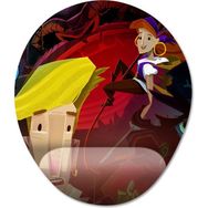 Pixxa Model -1 Oval Return to Monkey İsland Bilek Destekli Mouse Pad