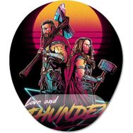 Pixxa Model 1 Oval Thor Love Thunder Retro Bilek Destekli Mouse Pad