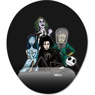 Pixxa Model 1 Oval Tim Burton Karakterleri Beetlejuice Scissorhands Bilek Destekli Mouse Pad