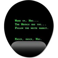 Pixxa Model 1 Oval Wake Up Neo - Matrix Bilek Destekli Mouse Pad
