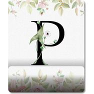 Pixxa Model 1 P Harfi - Çiçekli Harf Bilek Destekli Mouse Pad