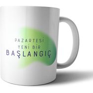 Pixxa Model 1 Pazartesi Yeni bir başlangıç Motivasyon Kupa Bardak