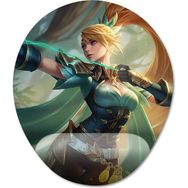 Pixxa Model -3 Oval Mobile Legends-Miya Bilek Destekli Mouse Pad