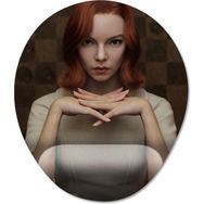 Pixxa Model 6 Oval The Queen's Gambit Bilek Destekli Mouse Pad