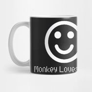 Pixxa Monkey Loves You Kupa Bardak