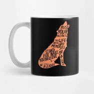 Pixxa Motivation Quote Gift Strong People Wolf Kupa Bardak