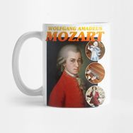 Pixxa Mozart Rap Wolfgang Amadeus Mozart Cool Vintage Retro 90s Graphic Band T-Shirt Kupa Bardak
