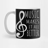 Pixxa Music Makes It All Better Müzik Kupa Bardak
