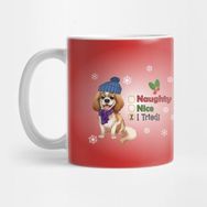 Pixxa Naughty Christmas Cavalier King Charles Spaniel Kupa Bardak