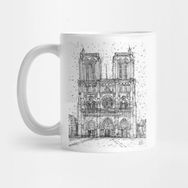 Pixxa Notre-Dame De Parıs - Pencil Portrait .1 Kupa Bardak