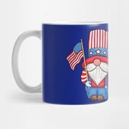 Pixxa Patriotic Gnome 4th Of July Gnomes Love Usa American Flag Kupa Bardak