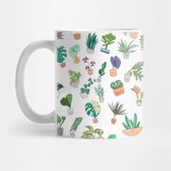 Pixxa Plant Alphabet Pattern Kupa Bardak