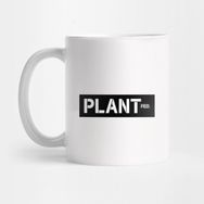 Pixxa Plantfed Vegan Brand White/black Band Logo Kupa Bardak