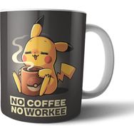 Pixxa Pokemon Pikachu No Coffee No Workee Model 1 Kupa Bardak