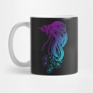 Pixxa Purple And Blue Decorative Peacock Kupa Bardak
