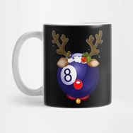 Pixxa Reindeer Billiard Funny Sport Christmas Gift For Billiard Lover Kupa Bardak