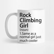 Pixxa Rock Climbing Girl Dağcı Kız Kelime Anlamı Kupa Bardak