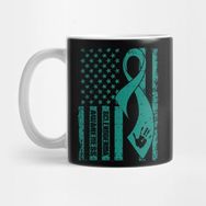 Pixxa Scleroderma Awareness Flag Ribbon Kupa Bardak