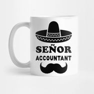 Pixxa Seã±or Accountant Pun | Gift For Senior Accountants Kupa Barda
