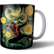 Pixxa Spider Man Yıldızlı Gece Van Gogh Model 1 Kupa Bardak