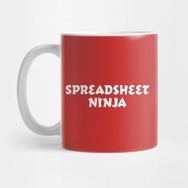 Pixxa Spreadsheet Ninja (White Text) Kupa Bardak