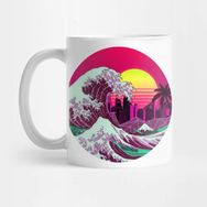 Pixxa The Great Retrowave Off Kanagawa Kupa Bardak