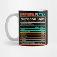 Pixxa Trombone Lover Gift Nutritional Facts Trombone Player Kupa Bardak
