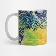 Pixxa Yellow Topography Kupa Bardak