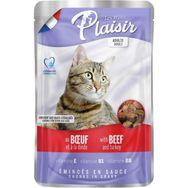 Plaisir 100 gr Beef and Turkey Pouch Adult Cat Sığır Etli ve Hindi Etli Yaş Yetişkin Kedi Maması