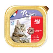 Plaisir 100 gr Beef Pate Adult Cat Sığır Etli Yaş Yetişkin Kedi Maması