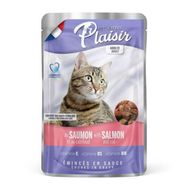 Plaisir 22x100 gr Pouch Somon Morina Balıklı Yaş Kedi Maması