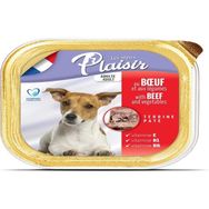 Plaisir 5x150 gr Biftek ve Sebzeli Yetişkin Ezme Köpek Konservesi