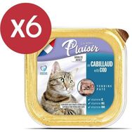 Plaisir 6x100 gr Pate Morina Balıklı Yetişkin Kedi Konservesi