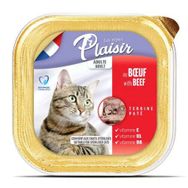 Plaisir Biftek (Sığır) Etli Pate Kısırlaştırılmış ve Yetişkin 100 gr Kedi Yaş Maması