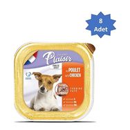 Plaisir Pate 150 gr Tavuk Etli 8 Adet Yaş Köpek Maması