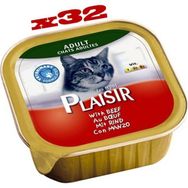 Plaisir Pate Sığır Etli Adult Plaisir Yaş 100 gr Kedi Maması
