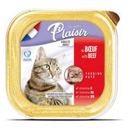 Plaisir Pate Sığır Etli Özel 4x100 gr Yaş Kedi Maması