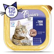 Plaisir Pate Tuna Balık Etli 100GR 12 Adet Yaş Kedi Mama
