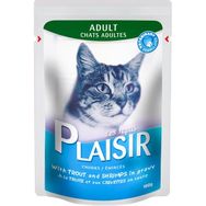 Plaisir Pouch Alabalıklı Karidesli Özel 12x100 gr Kedi Maması