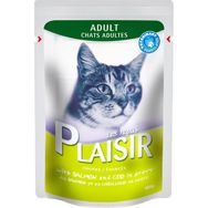 Plaisir Pouch Somon Morinalı Yaş 8x100 gr Kedi Maması