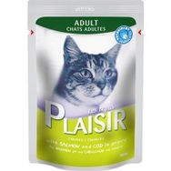 Plaisir Pouch Somonlu ve Morina Balıklı 100 gr Yetişkin Kedi Konservesi