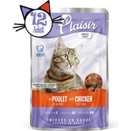 Plaisir Pouch Tavuk Etli ve Ciğerli 12x100 gr Yaş Kedi Maması